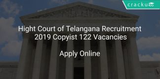 Hight Court of Telangana Recruitment 2019 Copyist 122 Vacancies