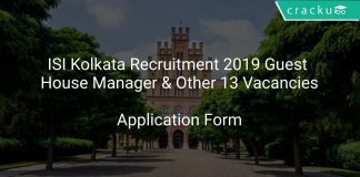 ISI Kolkata Recruitment 2019 Guest House Manager & Other 13 Vacancies