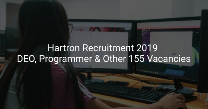 Hartron Recruitment 2019 Data Entry Operator, Junior Programmer & Other 155 Vacancies