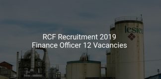 RCF Recruitment 2019 Finance Officer 12 Vacancies