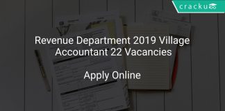 Revenue Department 2019 Village Accountant 22 Vacancies