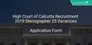 High Court of Calcutta Recruitment 2019 Stenographer 25 Vacancies