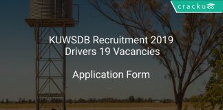 KUWSDB Recruitment 2019 Drivers 19 Vacancies
