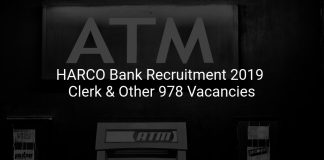 HARCO Bank Recruitment 2019 Clerk & Other 978 Vacancies