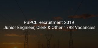 PSPCL Recruitment 2019 Junior Engineer, Clerk & Other 1798 Vacancies