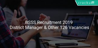 BSSS Recruitment 2019 District Manager & Other 126 Vacancies