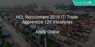 HCL Recruitment 2019 ITI Trade Apprentice 129 Vacancies