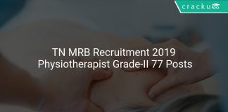 TN MRB Recruitment 2019 Physiotherapist Grade-II 77 Posts