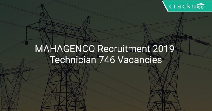MAHAGENCO Recruitment 2019 Technician 746 Vacancies