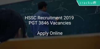 HSSC Recruitment 2019 PGT 3846 Vacancies