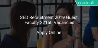 SED Recruitment 2019 Guest Faculty 22150