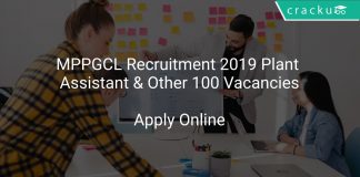 MPPGCL Recruitment 2019 Plant Assistant & Other 100 Vacancies