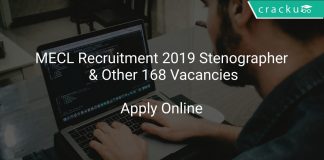 MECL Recruitment 2019 Stenographer & Other 168 Vacancies