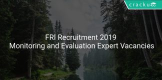 FRI Recruitment 2019 Monitoring and Evaluation Expert Vacancies