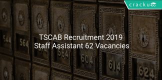 TSCAB Recruitment 2019 Staff Assistant 62 Vacancies