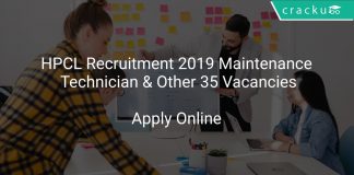 HPCL Recruitment 2019 Maintenance Technician & Other 35 Vacancies