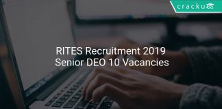 RITES Recruitment 2019 Senior DEO 10 Vacancies