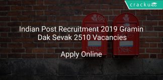 Indian Post Recruitment 2019 Gramin Dak Sevak 2510 Vacancies