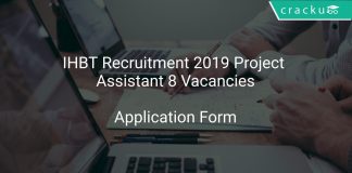 IHBT Recruitment 2019 Project Assistant 8 Vacancies