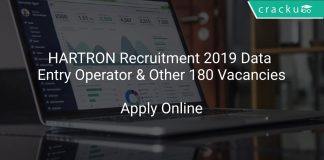 HARTRON Recruitment 2019 Data Entry Operator & Other 60 Vacancies