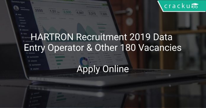 HARTRON Recruitment 2019 Data Entry Operator & Other 60 Vacancies