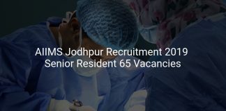 AIIMS Jodhpur Recruitment 2019