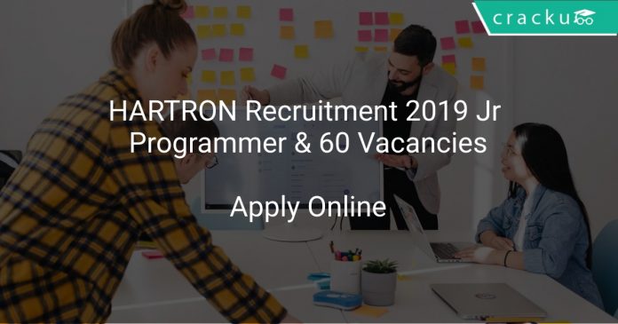 HARTRON Recruitment 2019 Jr Programmer & 60 Vacancies