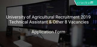 University of Agricultural Recruitment 2019 Technical Assistant & Other 8 Vacancies