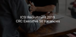 ICSI Recruitment 2019