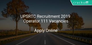 UPSRTC Recruitment 2019 Operator 111 Vacancies