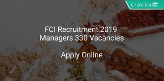 FCI Recruitment 2019 Managers 330 Vacancies