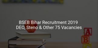 BSEB Bihar Recruitment 2019