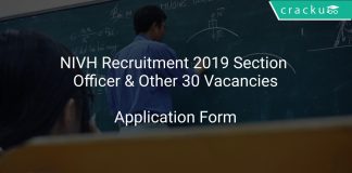 NIVH Recruitment 2019 Section Officer & Other 30 Vacancies