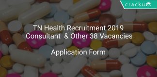 TN Health Recruitment 2019 Consultant & Other 38 Vacancies