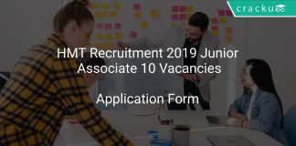 HMT Recruitment 2019 Junior Associate 10 Vacancies