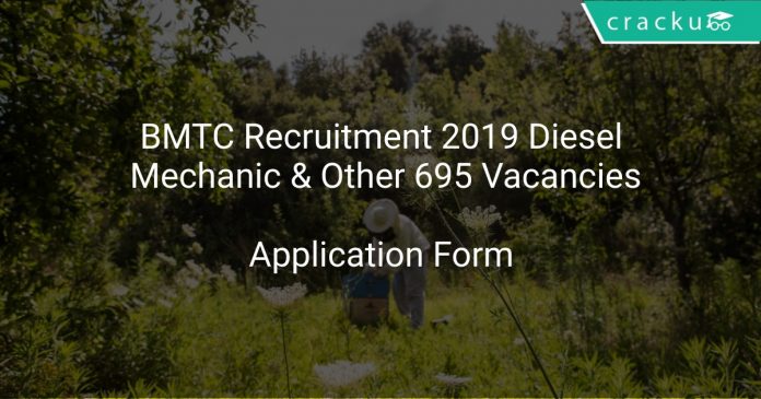 BMTC Recruitment 2019 Diesel Mechanic & Other 695 Vacancies
