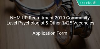 NHM UP Recruitment 2019 Community Level Psychologist & Other 1425 Vacancies
