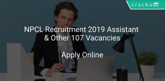 NPCL Recruitment 2019 Assistant & Other 107 Vacancies