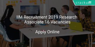 IIM Recruitment 2019 Research Associate 16 Vacancies