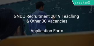 GNDU Recruitment 2019 Teaching & Other 30 Vacancies