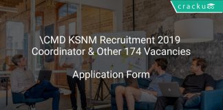\CMD KSNM Recruitment 2019 Coordinator & Other 174 Vacancies