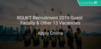 RGUKT Recruitment 2019 Guest Faculty & Other 13 Vacancies