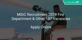 MIDC Recruitment 2019 Fire Department & Other 187 Vacancies