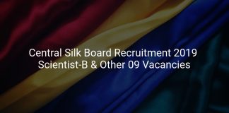 Central Silk Board Recruitment 2019