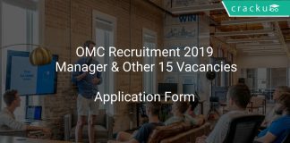 OMC Recruitment 2019 Manager & Other 15 Vacancies