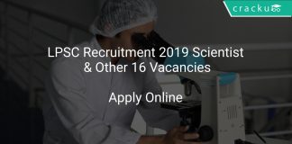 LPSC Recruitment 2019 Scientist & Other 16 Vacancies