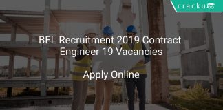 BEL Recruitment 2019 Contract Engineer 19 Vacancies