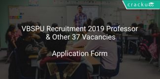 VBSPU Recruitment 2019 Professor & Other 37 Vacancies