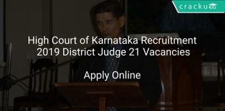 High Court of Karnataka Recruitment 2019 District Judge 21 Vacancies