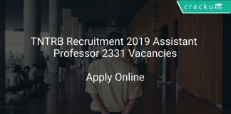 TNTRB Recruitment 2019 Assistant Professor 2331 Vacancies
